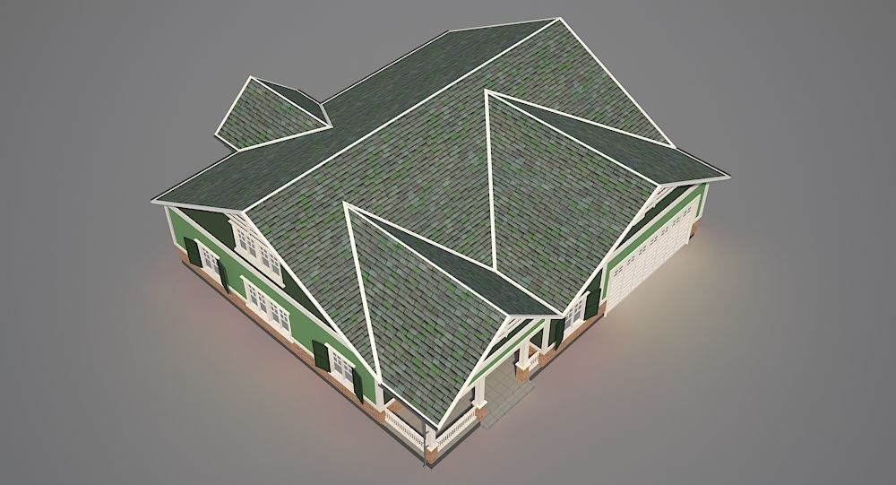 Traditional House 09 Low-poly 3D model_11