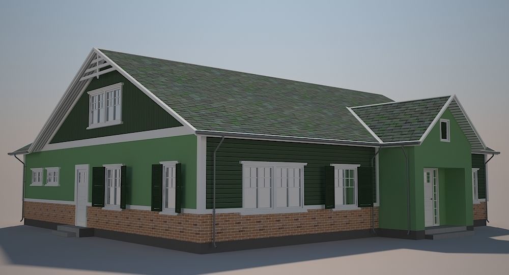 Traditional House 09 Low-poly 3D model_3