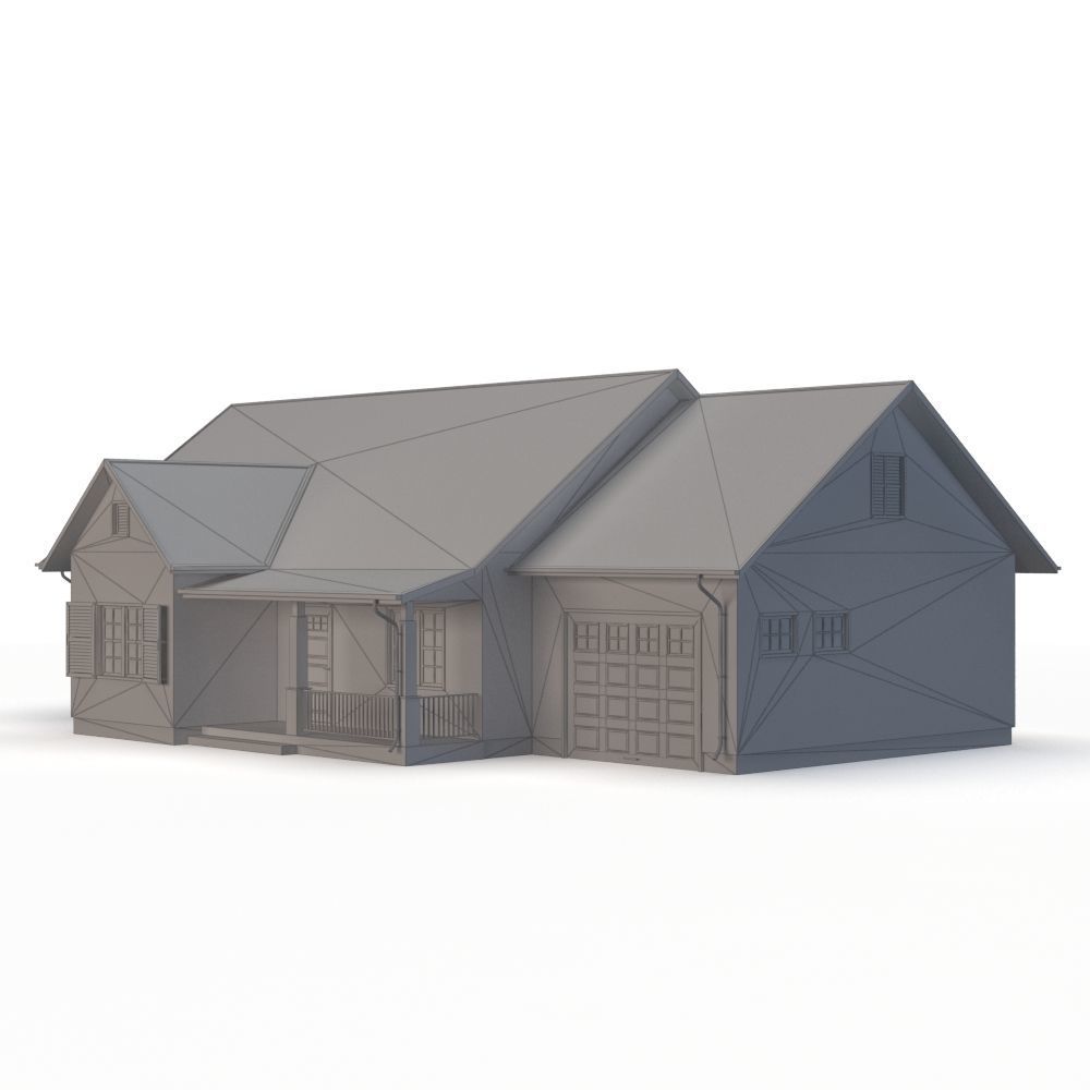Traditional House 10 Low-poly 3D model_7