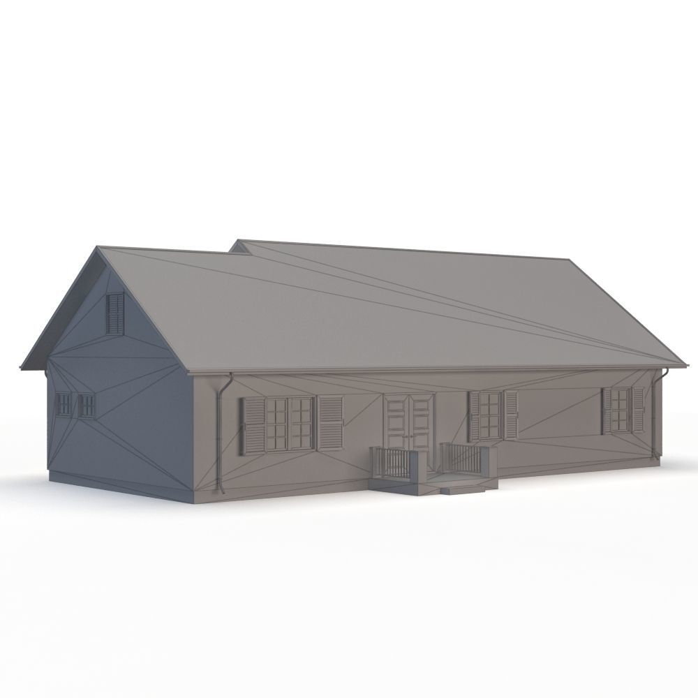 Traditional House 10 Low-poly 3D model_9