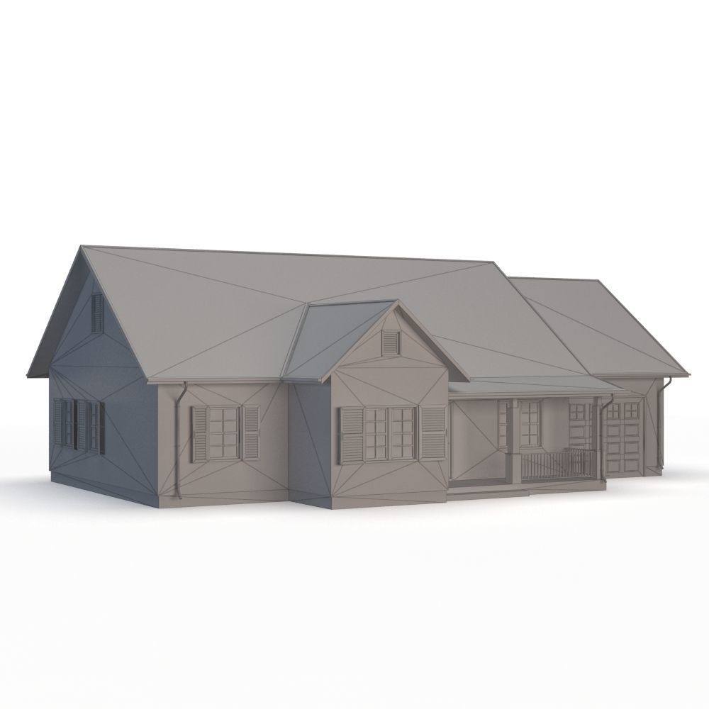 Traditional House 10 Low-poly 3D model_10