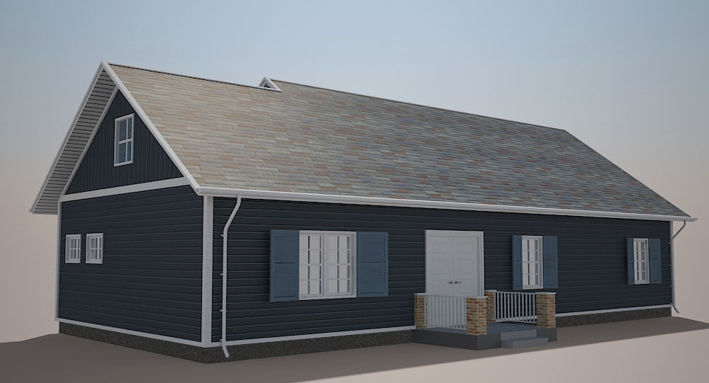 Traditional House 10 Low-poly 3D model_3