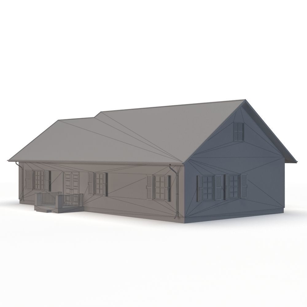 Traditional House 10 Low-poly 3D model_6