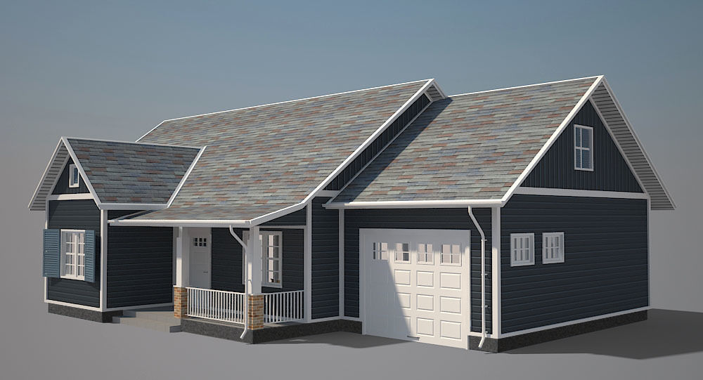 Traditional House 10 Low-poly 3D model_1