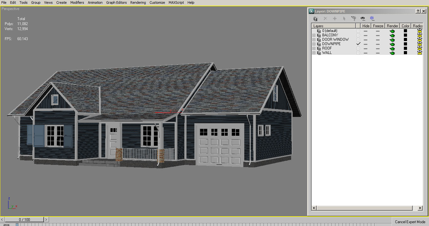 Traditional House 10 Low-poly 3D model_11