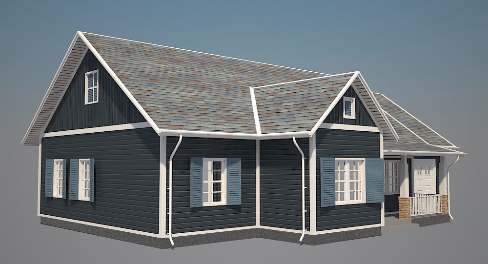 Traditional House 10 Low-poly 3D model_2