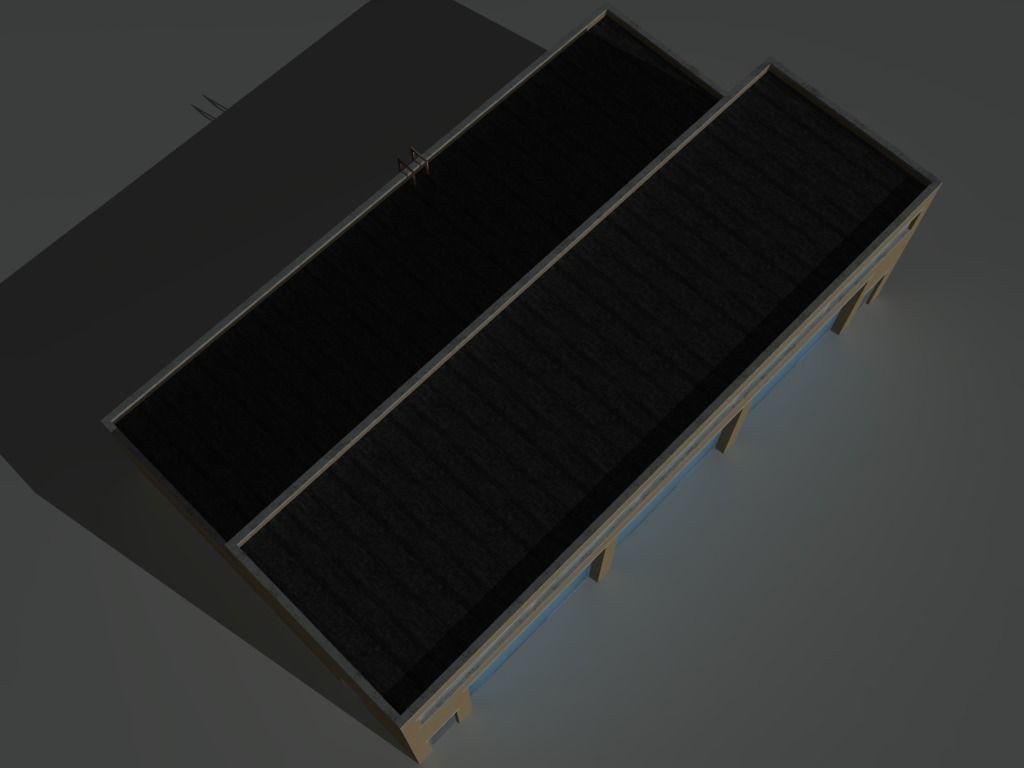 Factory Building Set 3 Low-poly 3D model_15