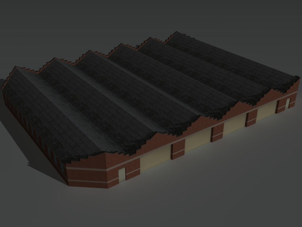 Factory Building Set 3 Low-poly 3D model_19
