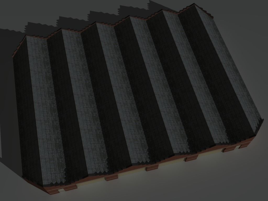 Factory Building Set 3 Low-poly 3D model_20