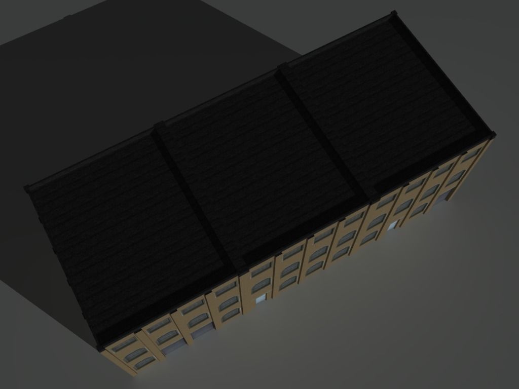 Factory Building Set 3 Low-poly 3D model_5