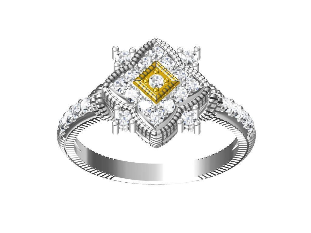 Wedding ring 3D print model 3D print model_3