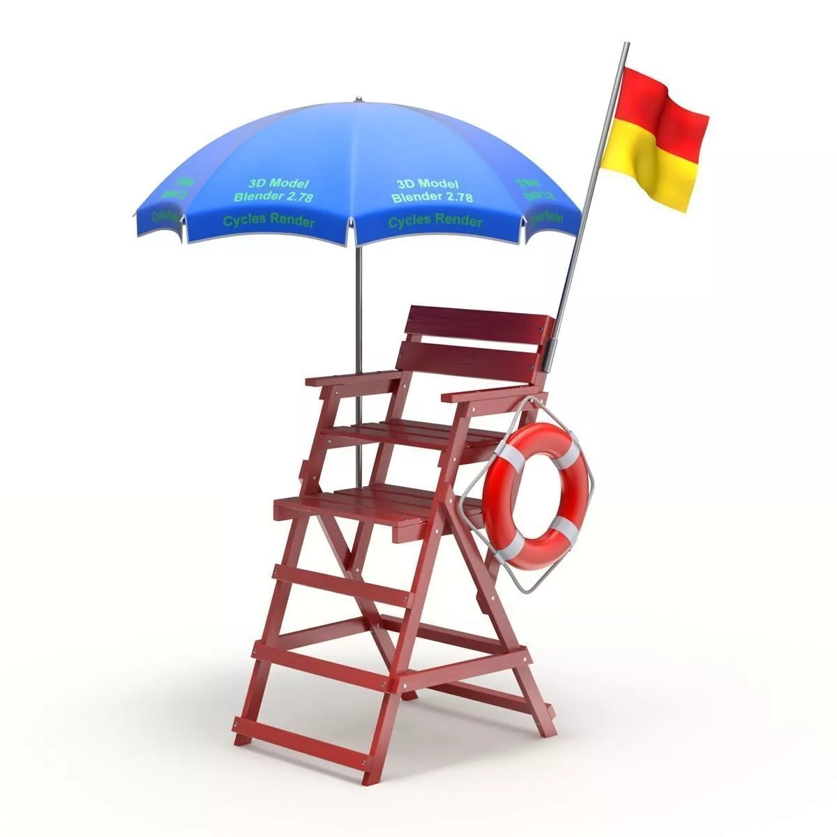 Lifeguard Chair 3D model
