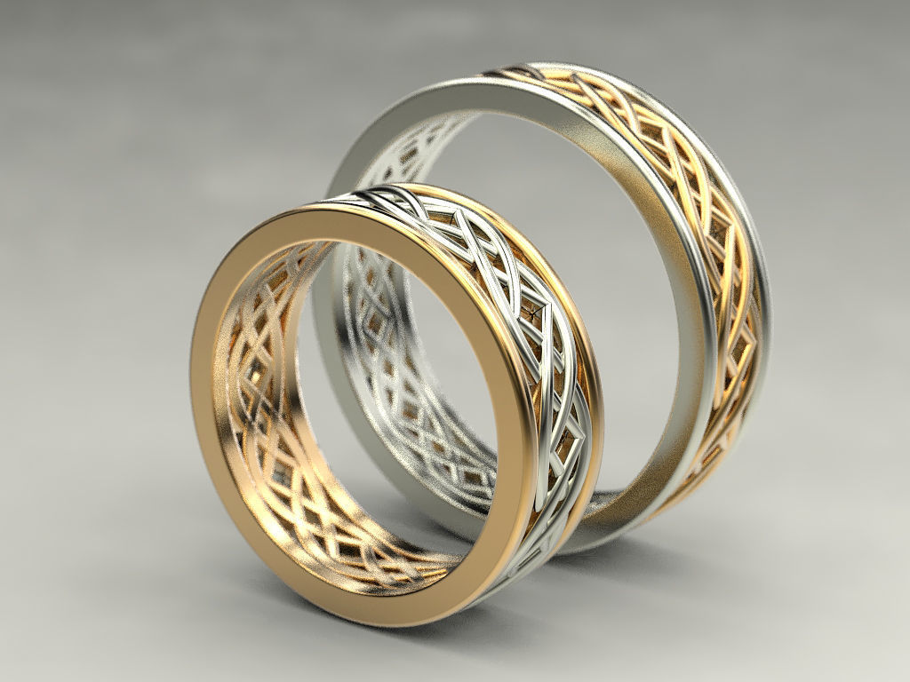 Wedding ring Patterns 3D print model_6