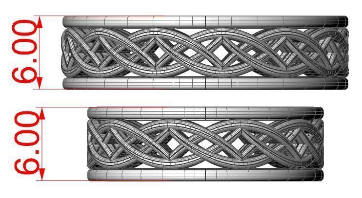 Wedding ring Patterns 3D print model_12