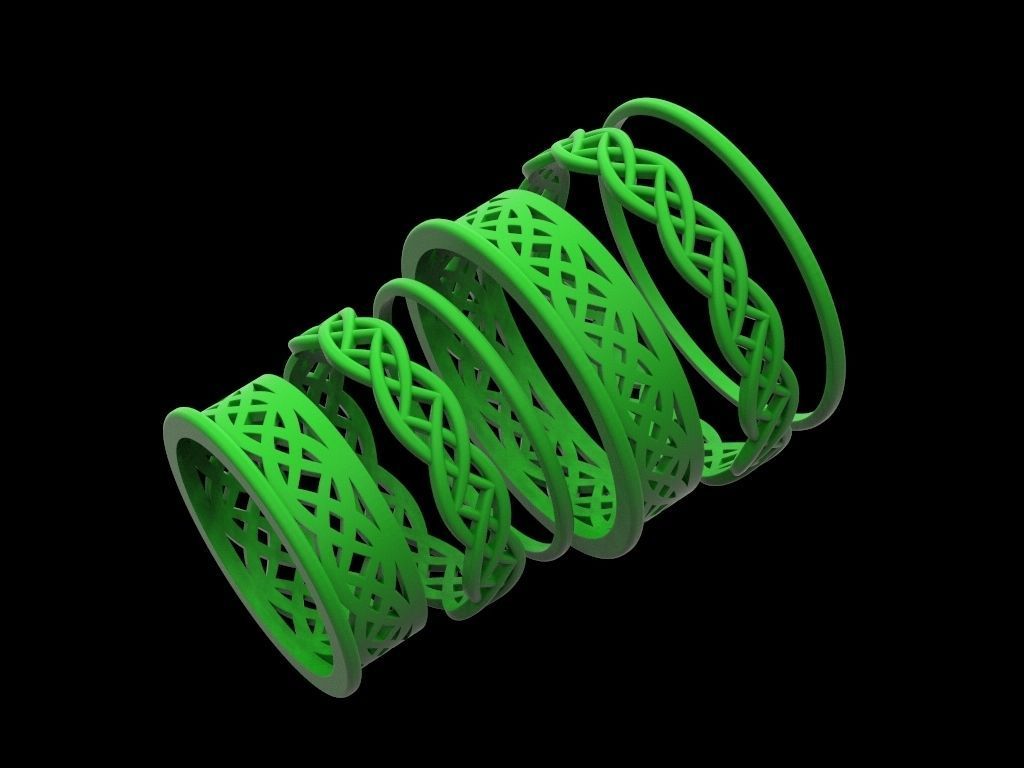 Wedding ring Patterns 3D print model_10