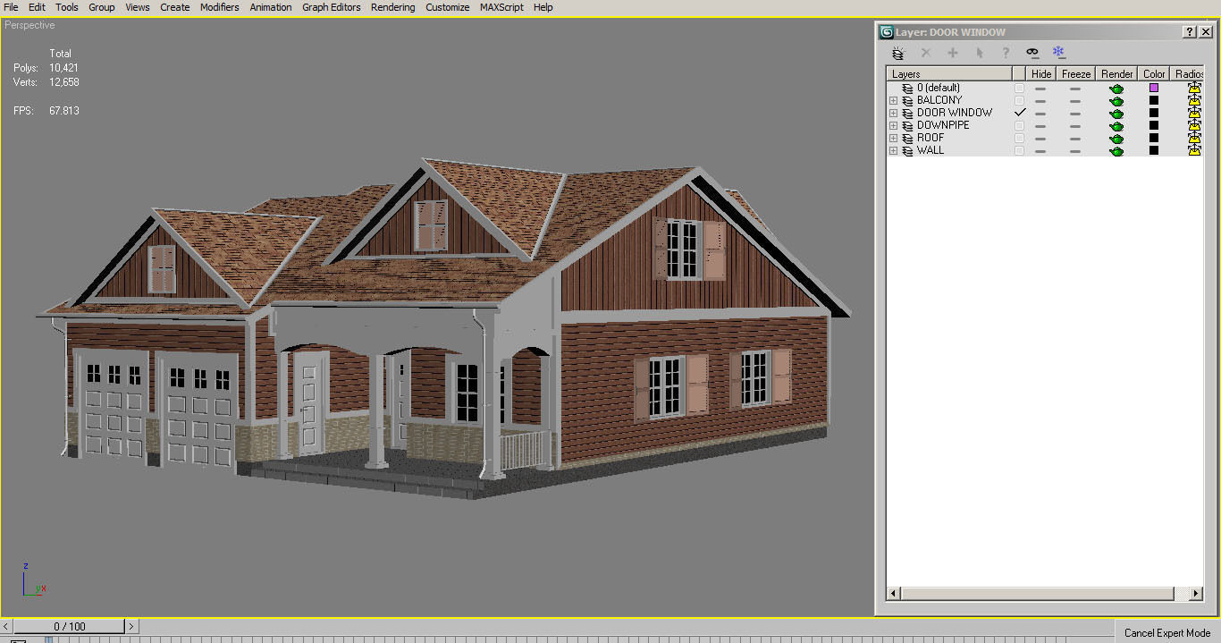 Traditional House 11 Low-poly 3D model_12