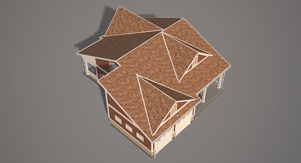 Traditional House 11 Low-poly 3D model_4