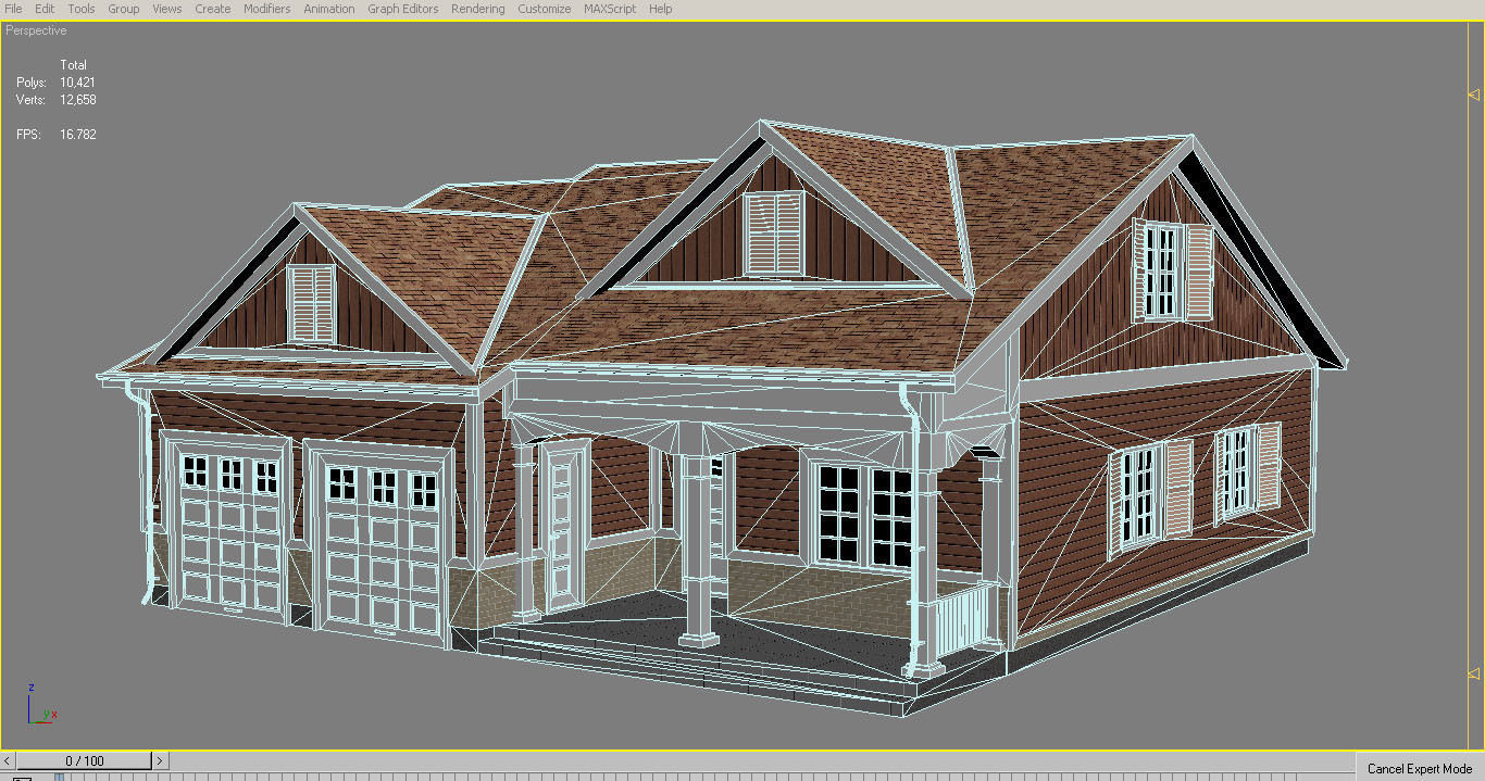 Traditional House 11 Low-poly 3D model_10