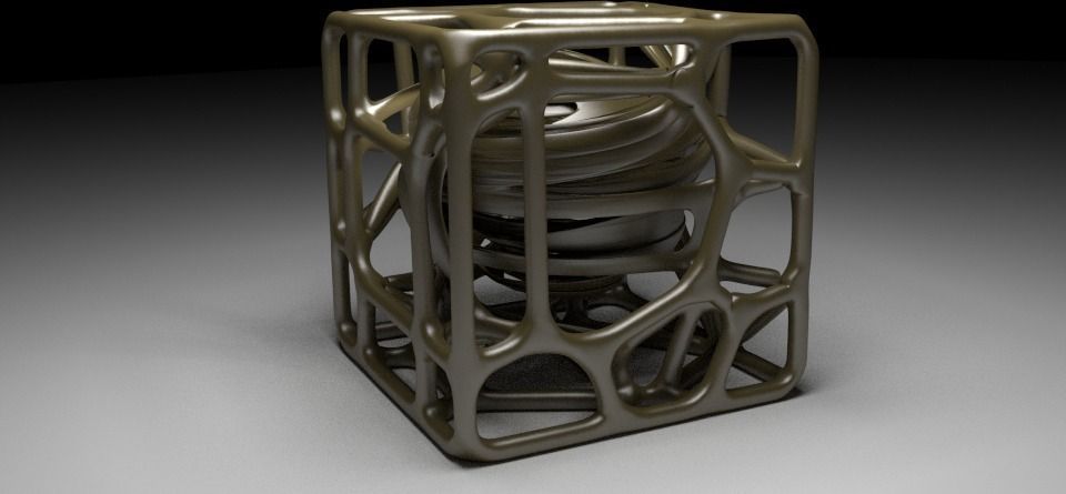 Voronoi CUBES Free 3D print model_3