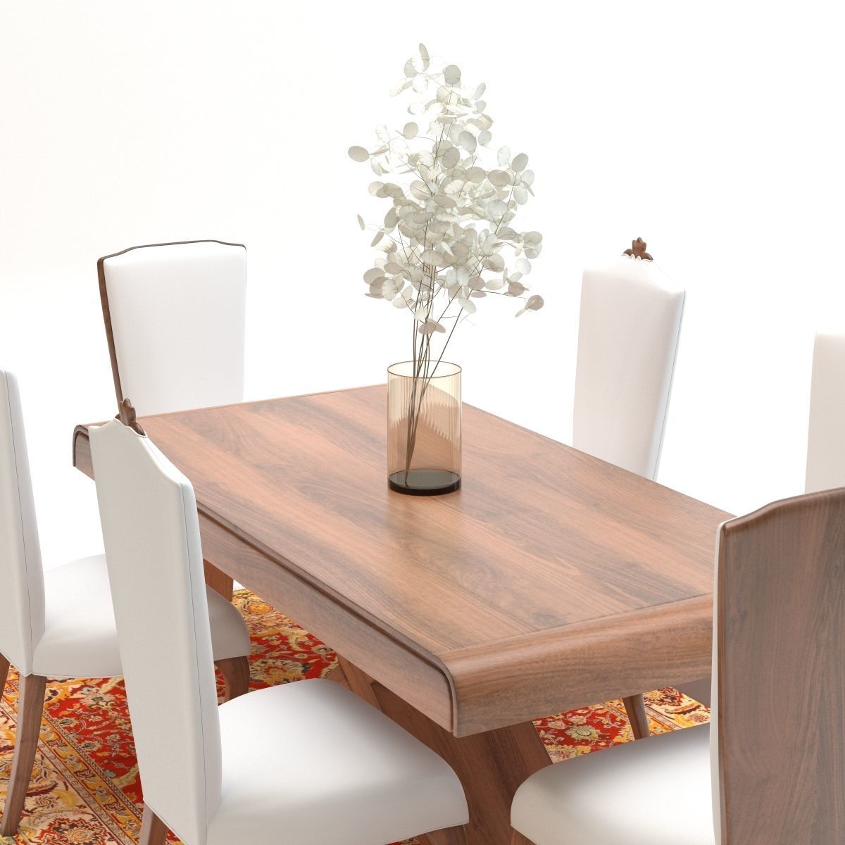 Classic Dining Room Set 3D model_2