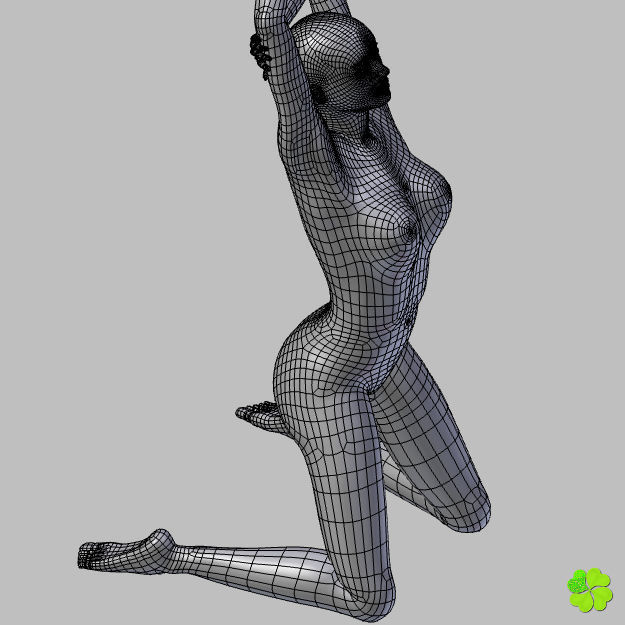 Ada sex female model low poly Low-poly 3D model_78