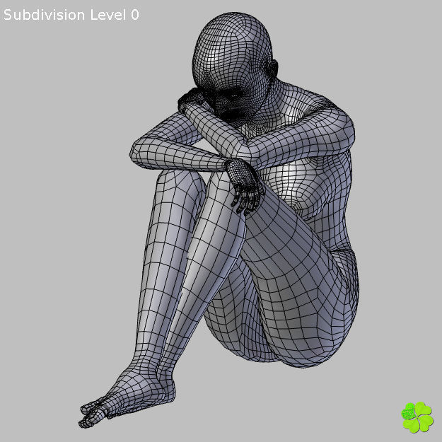 Ada sex female model low poly Low-poly 3D model_71