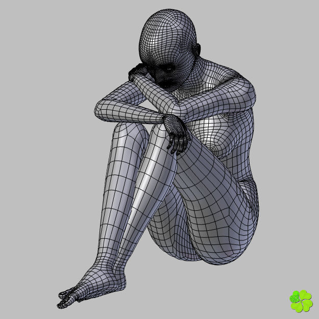 Ada sex female model low poly Low-poly 3D model_70