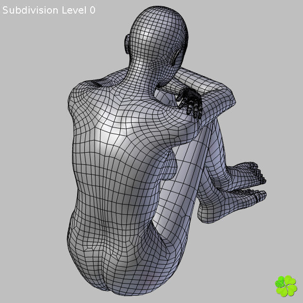 Ada sex female model low poly Low-poly 3D model_75