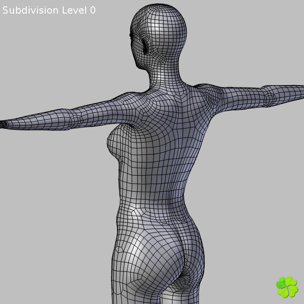 Ada sex female model low poly Low-poly 3D model_61