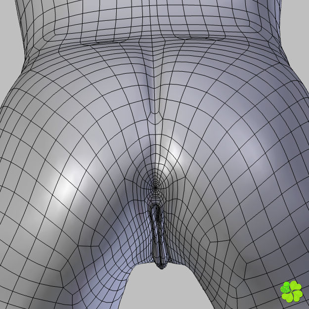 Ada sex female model low poly Low-poly 3D model_88