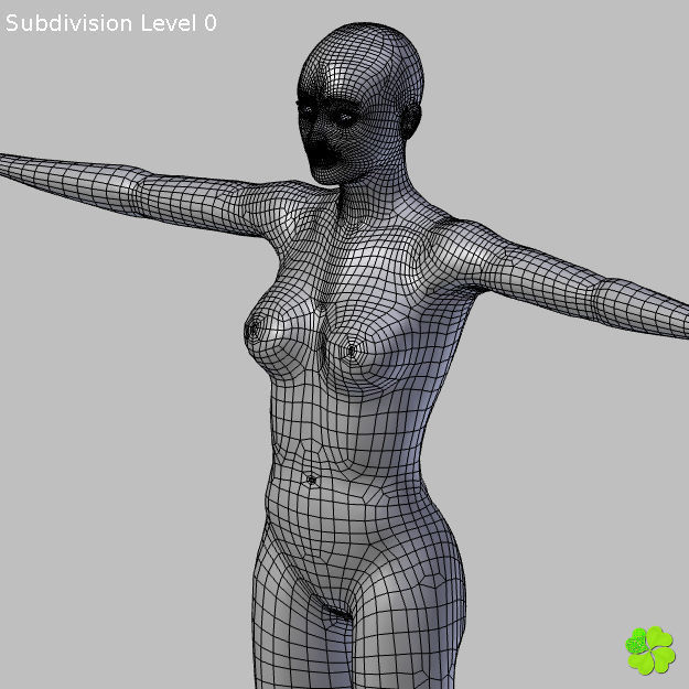 Ada sex female model low poly Low-poly 3D model_59