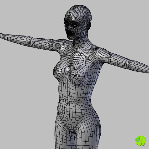 Ada sex female model low poly Low-poly 3D model_58