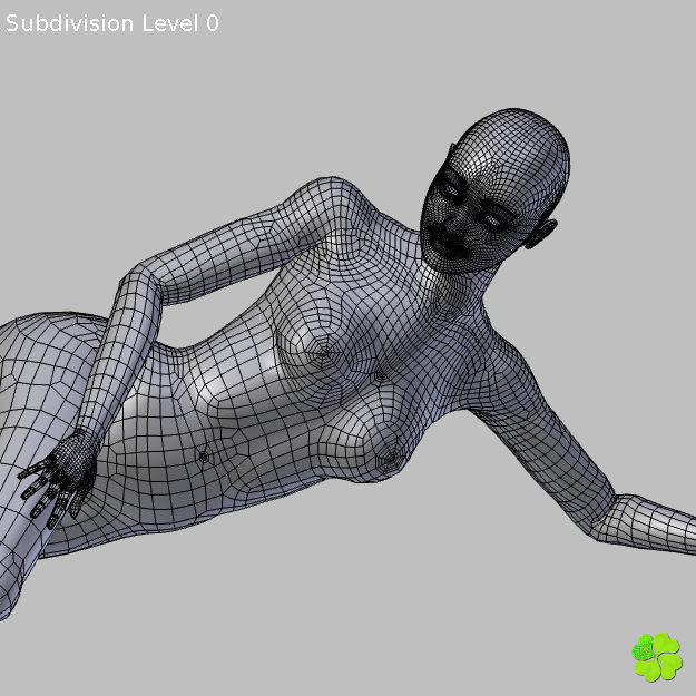 Ada sex female model low poly Low-poly 3D model_63
