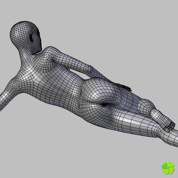 Ada sex female model low poly Low-poly 3D model_66