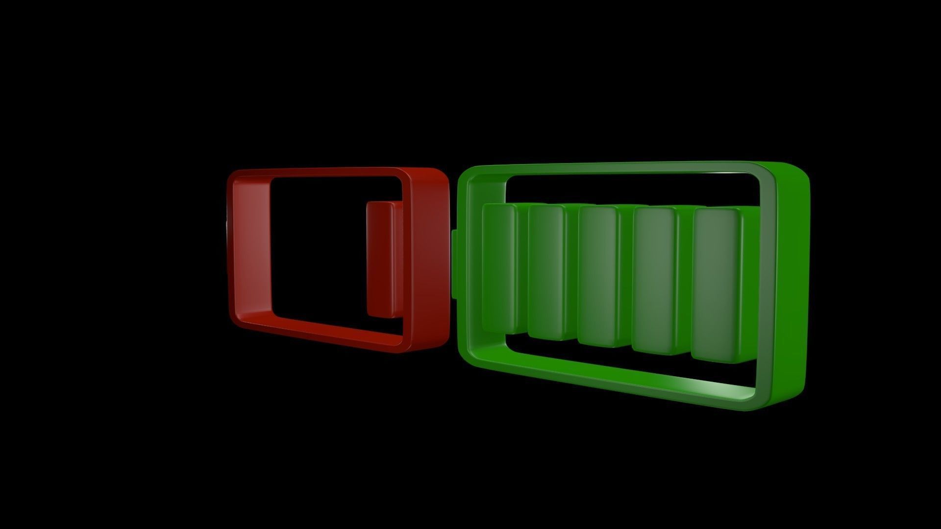 Battery symbol 3D model_3