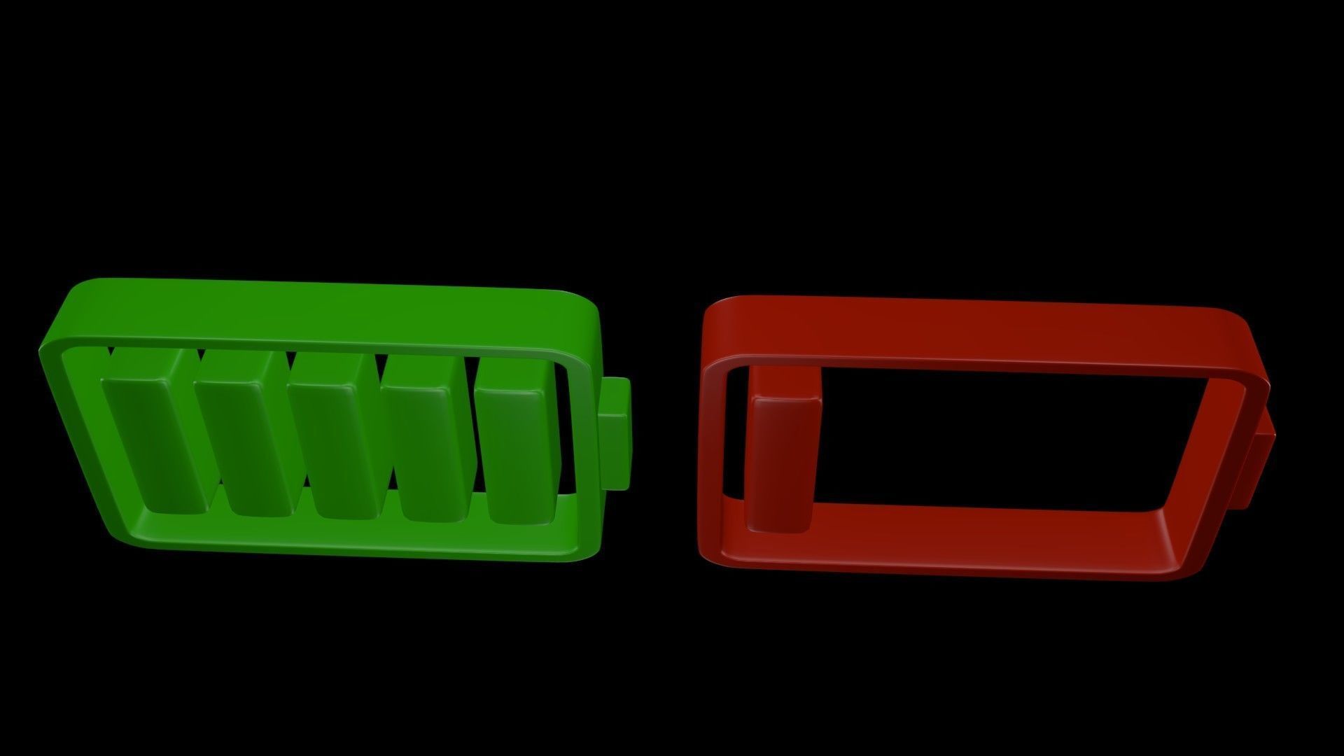 Battery symbol 3D model_1