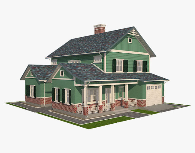 Traditional House 13 Low-poly 3D model