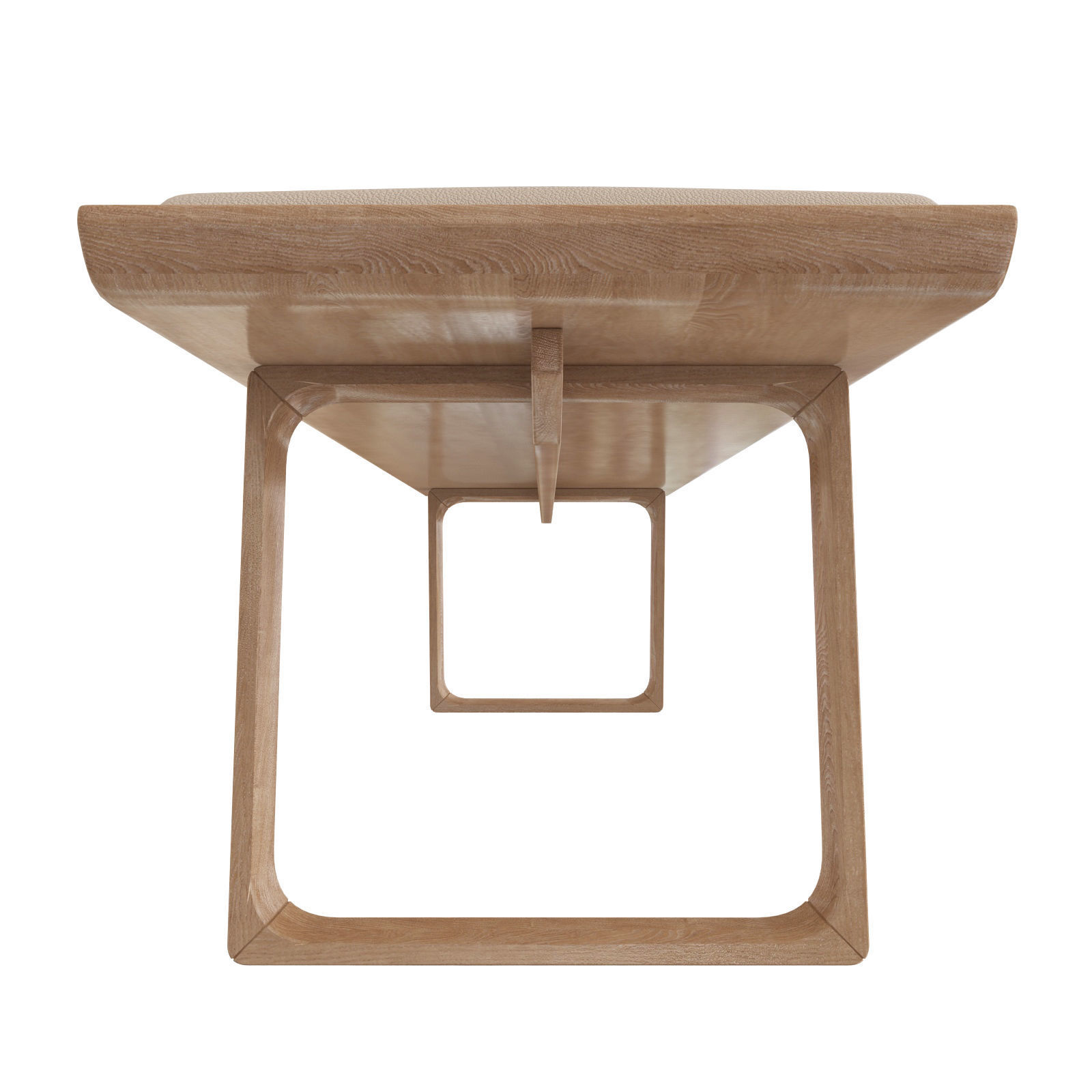 Modrest  Walnut Dining Bench 3D model_4