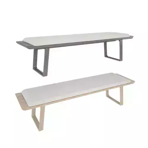 Modrest  Walnut Dining Bench 3D model