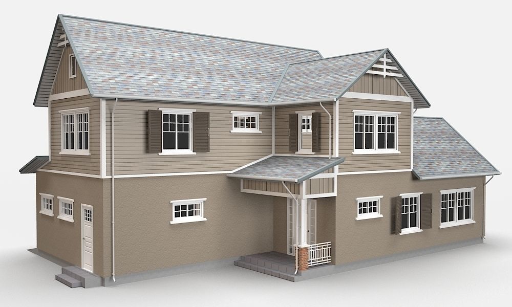 Traditional House 16 Low-poly 3D model_3