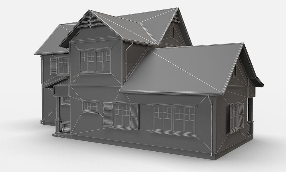 Traditional House 16 Low-poly 3D model_11