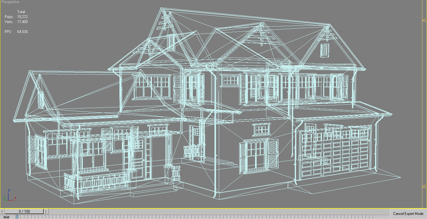 Traditional House 16 Low-poly 3D model_12