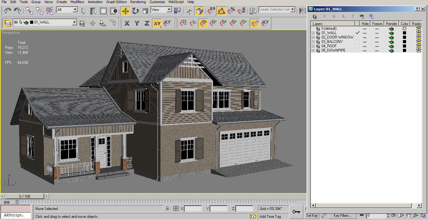 Traditional House 16 Low-poly 3D model_15