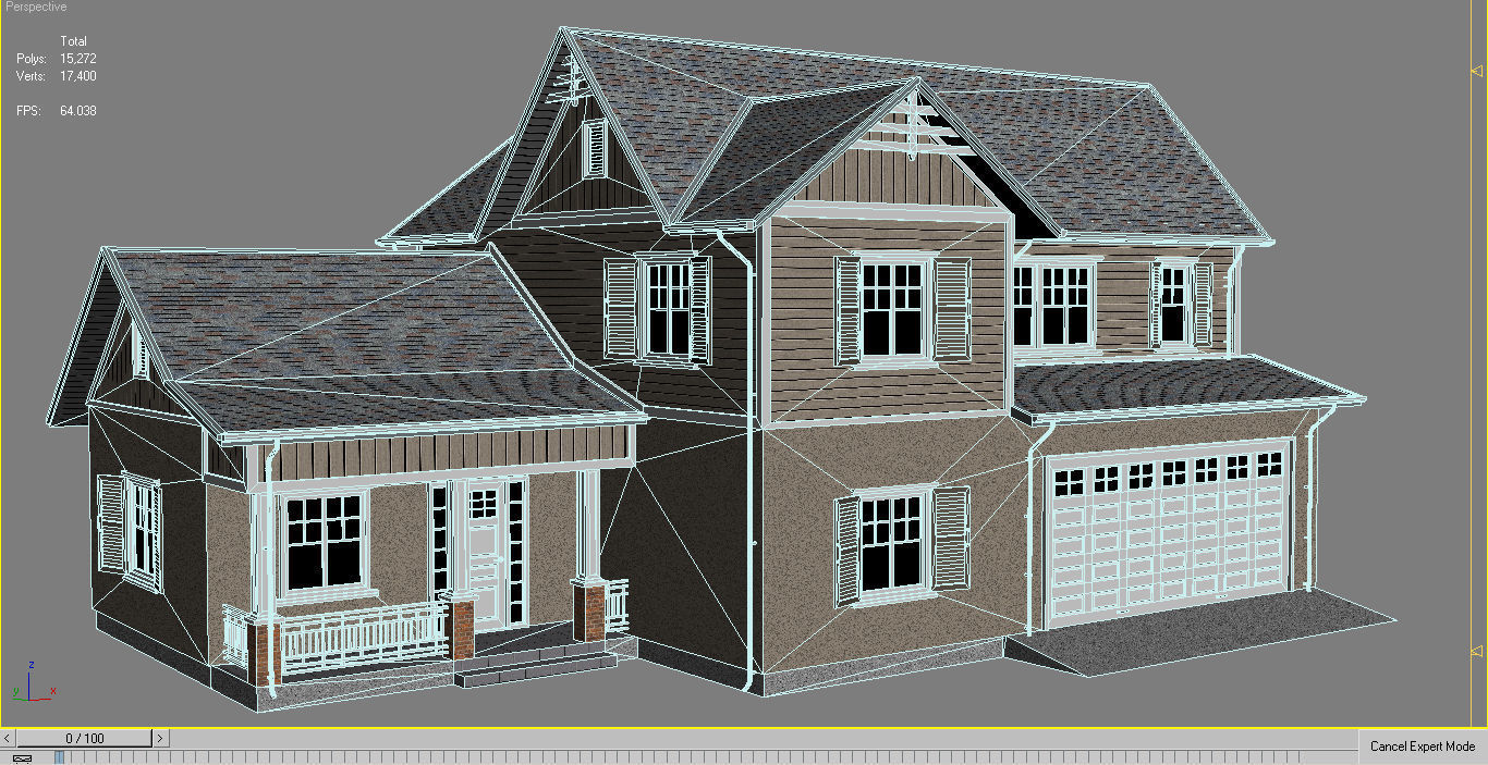 Traditional House 16 Low-poly 3D model_13
