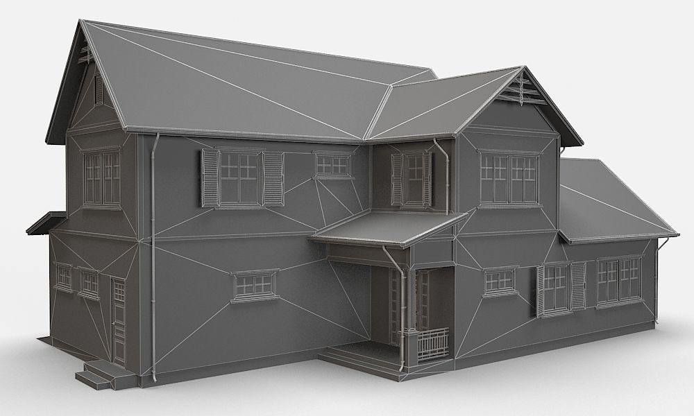 Traditional House 16 Low-poly 3D model_10