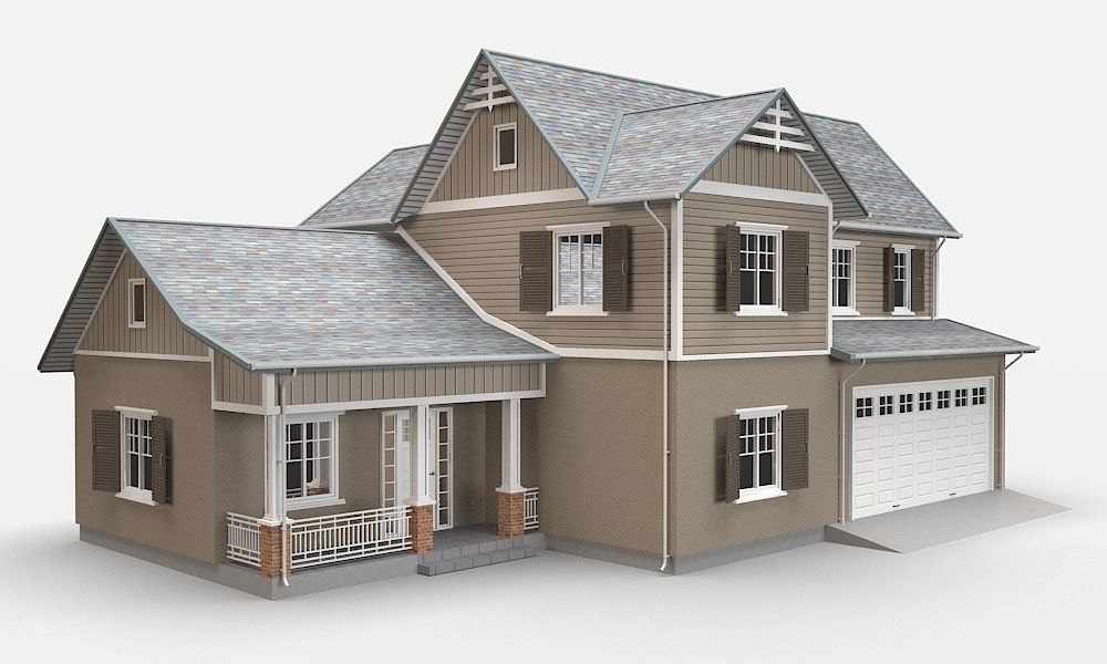 Traditional House 16 Low-poly 3D model_2