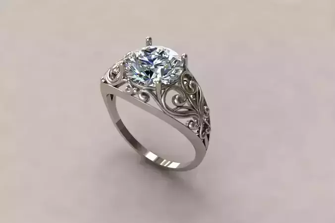 Ring 2 engagement with filigree design