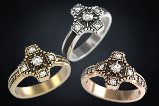 Rings three types of conservation and save with 273 3D print model
