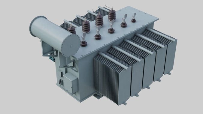 Electrical Transformer 2A Low-poly 3D model