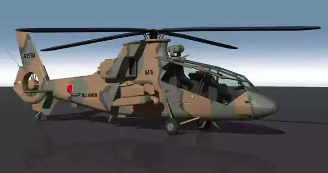 Japan Ground Self-Defense Force OH-1 Reconnaissance heli NINJA 3D model